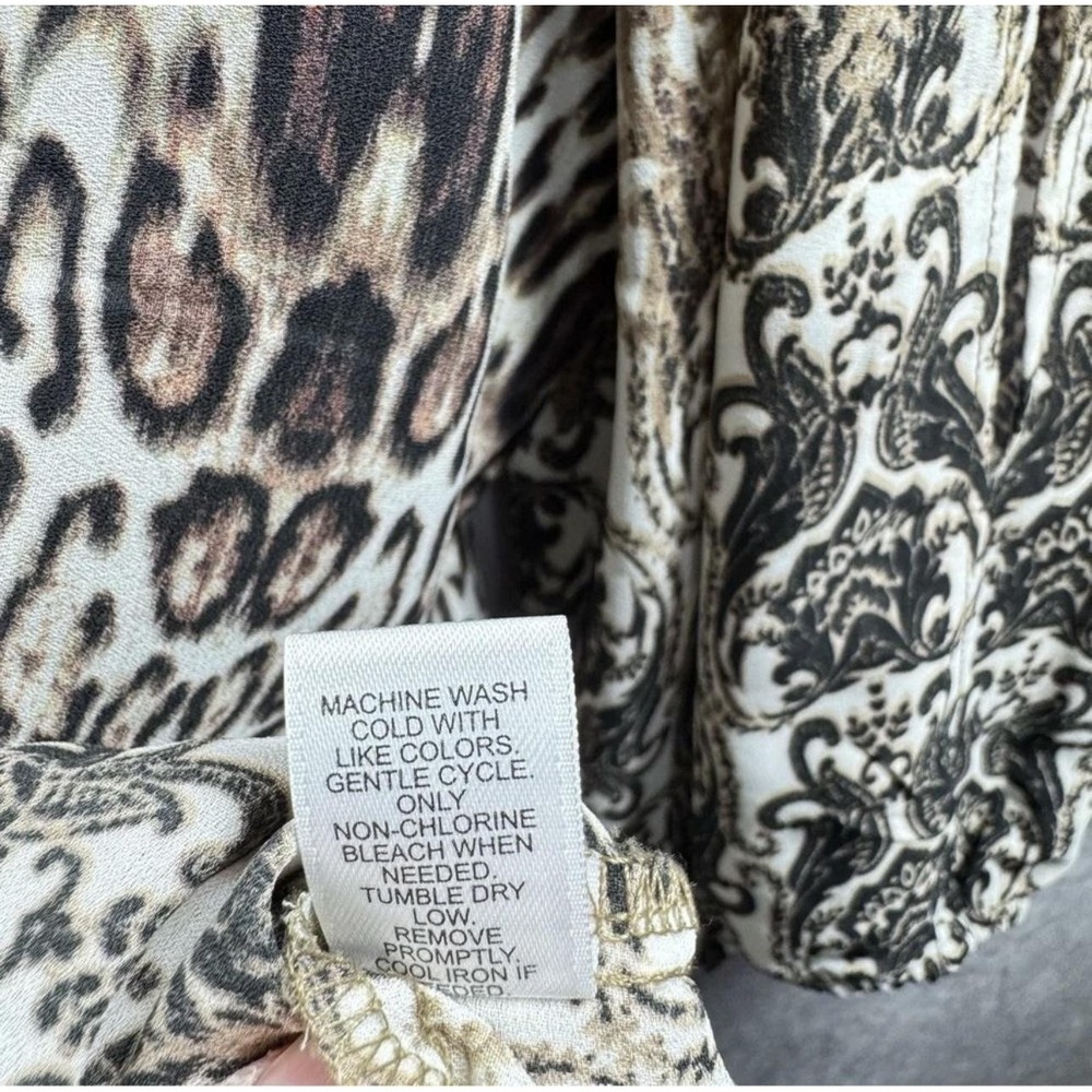 Cato Tunic Shirt Womens 18/20W Animal Print Paisley Boho 3/4 Sleeve Top‎ Plus - Picture 6 of 8